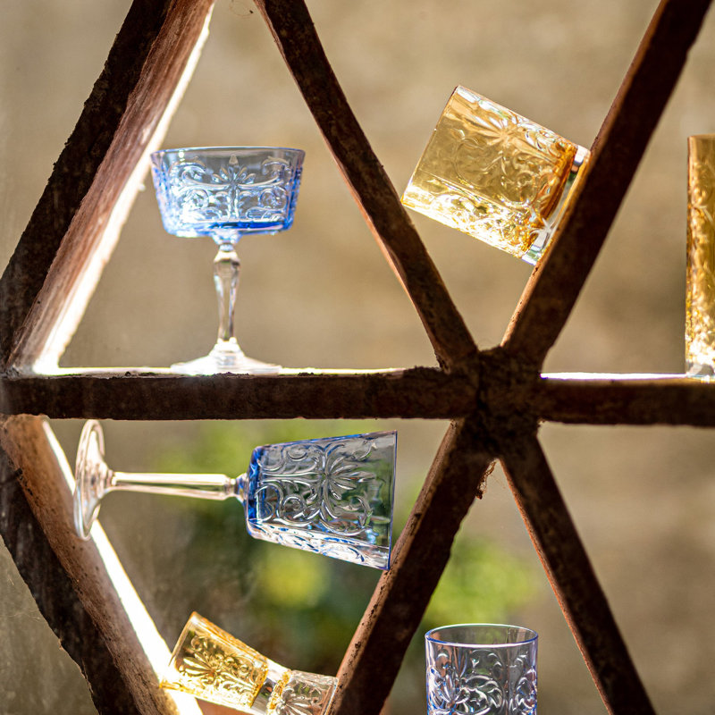 Barocco Whiskey Glass, Cobalt