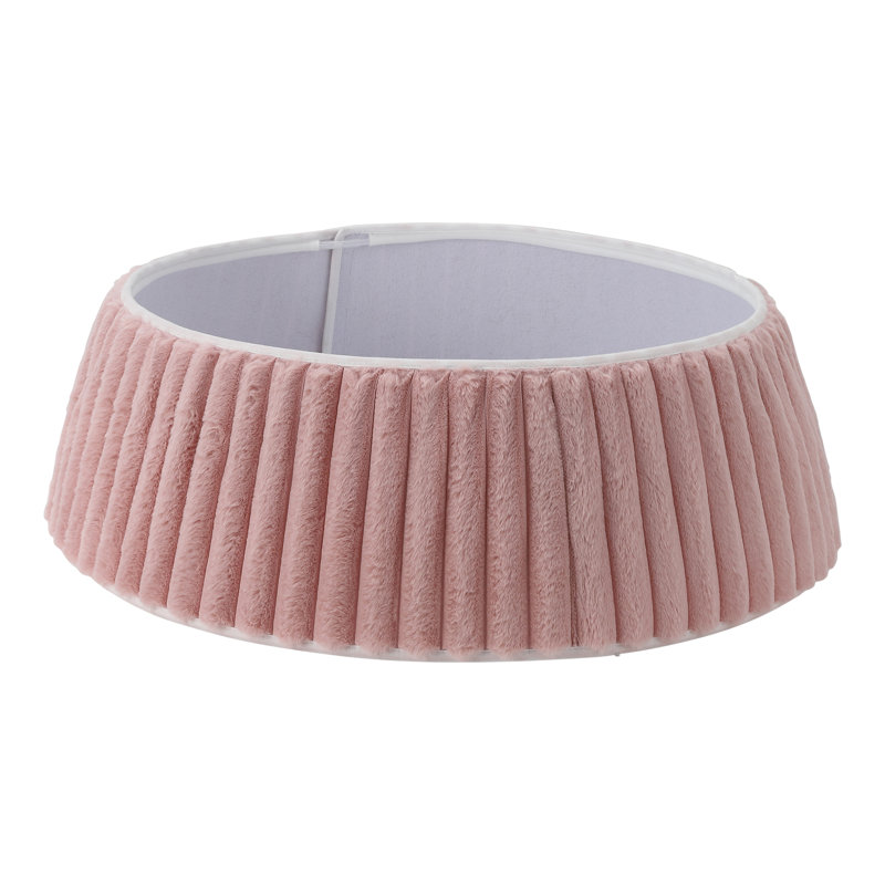 Adjustable Plush Simple Christmas Tree Tree Surround, Pink