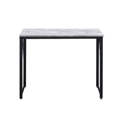 Bureau rectangulaire antique blanc et noir avec base en métal | Idée de cadeau