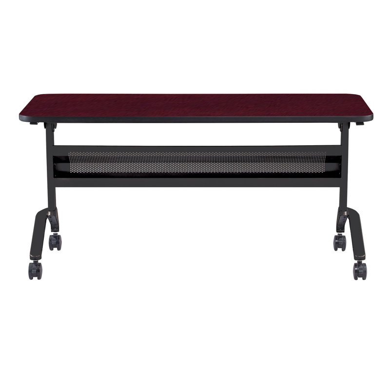 Flip-N-Go Rectangular Training Table, LPL, Regal Mahogany, Black, 29" H x 60" L x 24" W