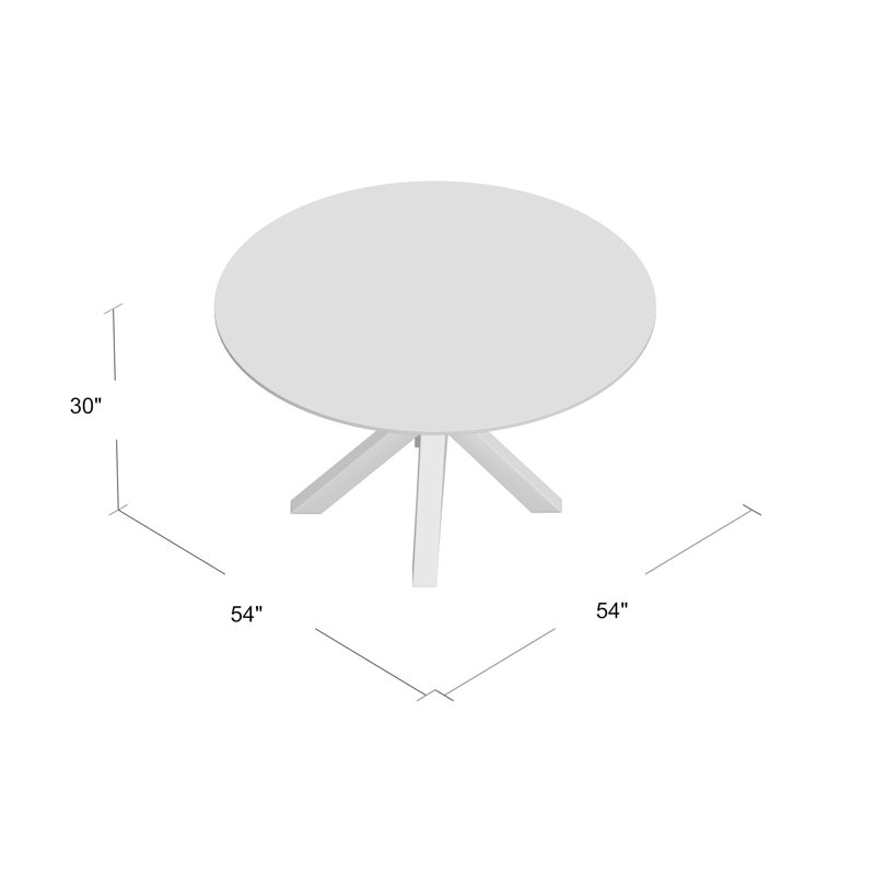 Summerville Round Glass Top Metal Base Dining Table, null, null
