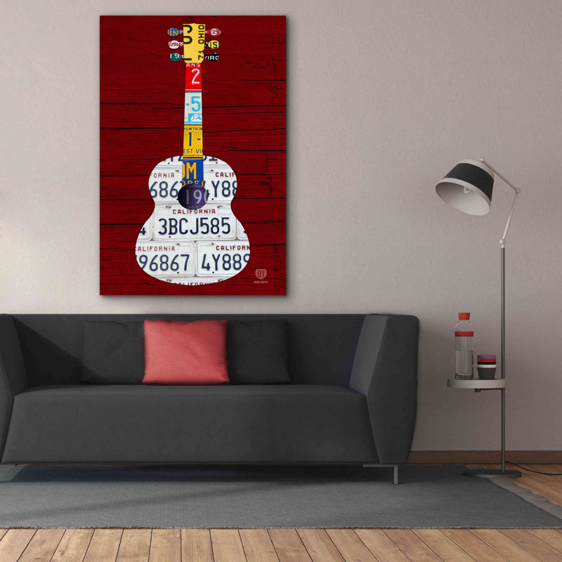 «Guitare 1» par Design Turnpike, estampe numérique sur toile, 26 po x 40 po, H 60 po x l 40 po x P 1,5 po