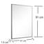 91×61 cm Rectangle Metal Framed Wall Mirror Bathroom Mirror Overmantle Mirror, Vertically and Horizontally Hanging-1336345379