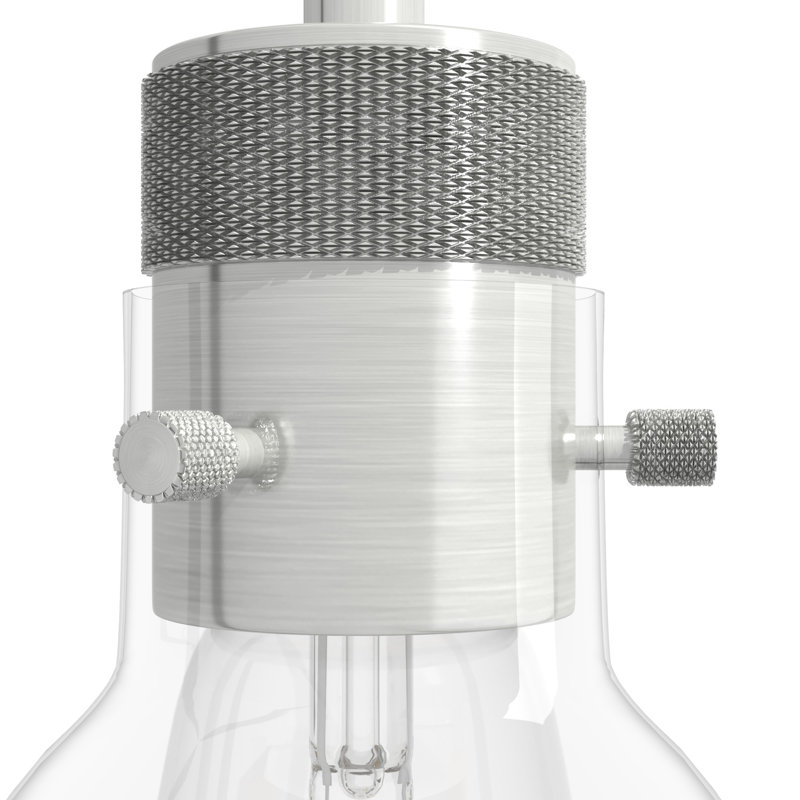 Van Nuys Brushed Nickel Glass Mini Pendant Light