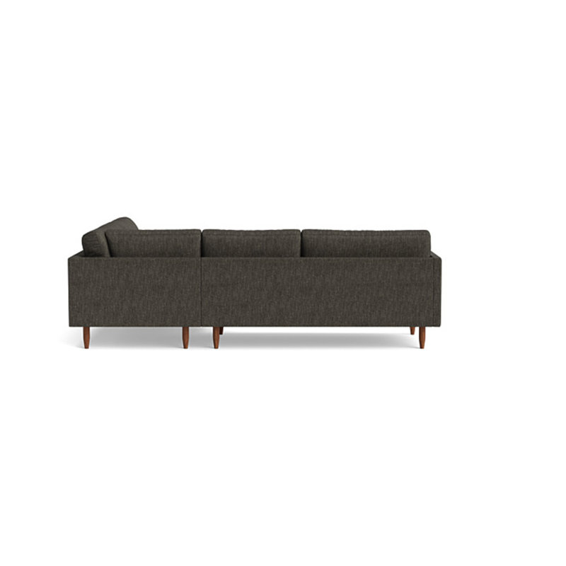 Skinny Fat Sectional, Performance Weave - Onyx, Right Hand Facing