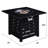 Auto - Ignition 50,000 Propane Gas 32 Inch Square Fire Pit Table With , Rust Basin, Perfect For Garden Gatherings Ignition, Waterproof Cover, Frame, Suitable Terrace