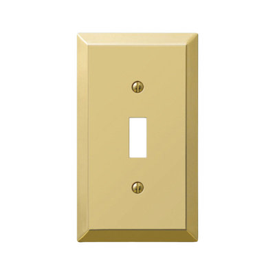 Amerelle Century Polished Bronze 1 gang Metal Toggle Wall Plate 1 pk