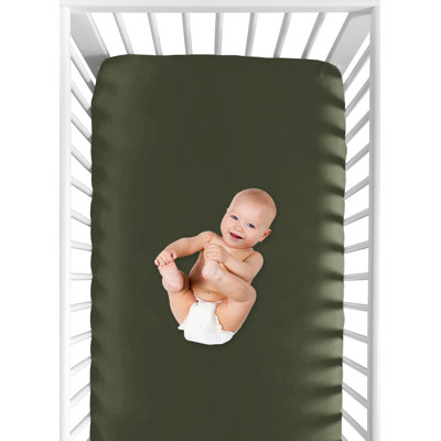 Woodland Camo Fitted Crib Sheet
