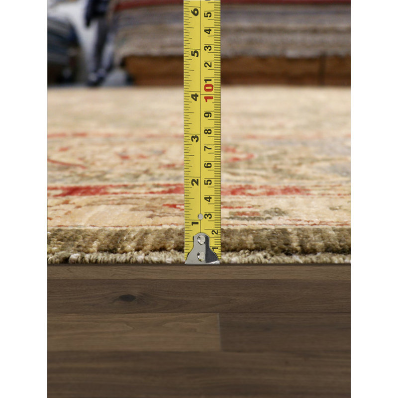 Denver Floral Symphony 9'10" Hand-Knotted Blue Wool Square Rug