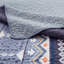 Ensemble de courtepointe 3 pièces pour très grand lit - Couvre-lit léger en microfibre et 2 taies décoratives, motif bohème aztèque bleu, surdimensionné 98 x 106 pouces, couvre-lit toutes saisons-122570583-122570582