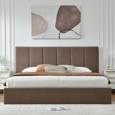Juanetta Boucle Lift Up Storage Upholstered Platform Bed
