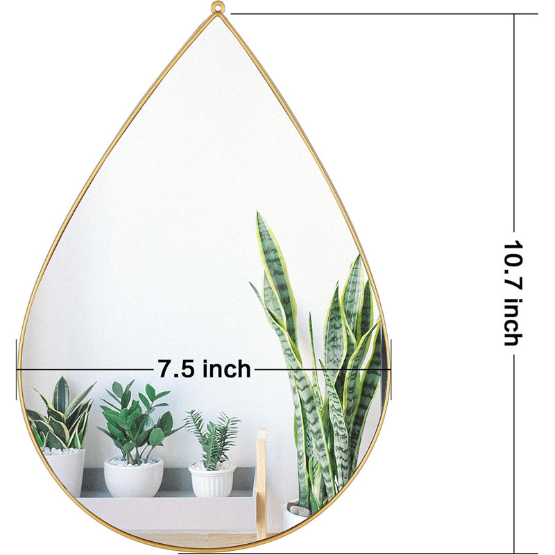 Golden Embellished Hanging Mirror