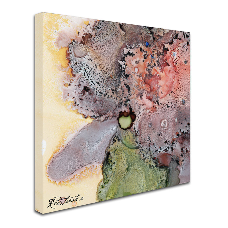 «Abstract Floral» par Christasha, reproduction sur toile tendue, H 18 po x l 18 po x P 2 po