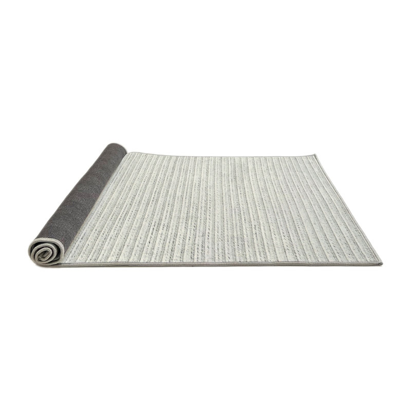 Tapis contemporain blanc cassé, Rond 5 pi