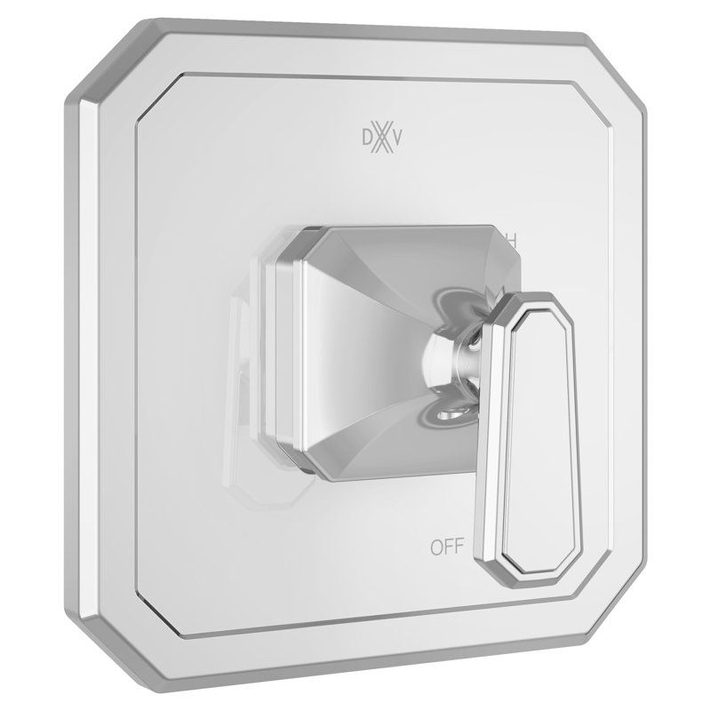 Belshire Pressure Balance Shower Valve Trim With Lever Handle, Polished Chrome