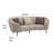 Glynes Upholstered Channel Back Curved Sofa Beige-1594946685
