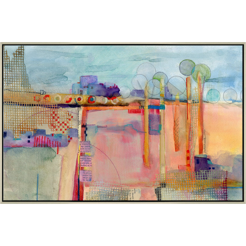The Countryside Giclee On Canvas by Jill Krasner, No Mat, Chrome Framed Canvas, 36.5" H x 55.5" W x 2.625" D