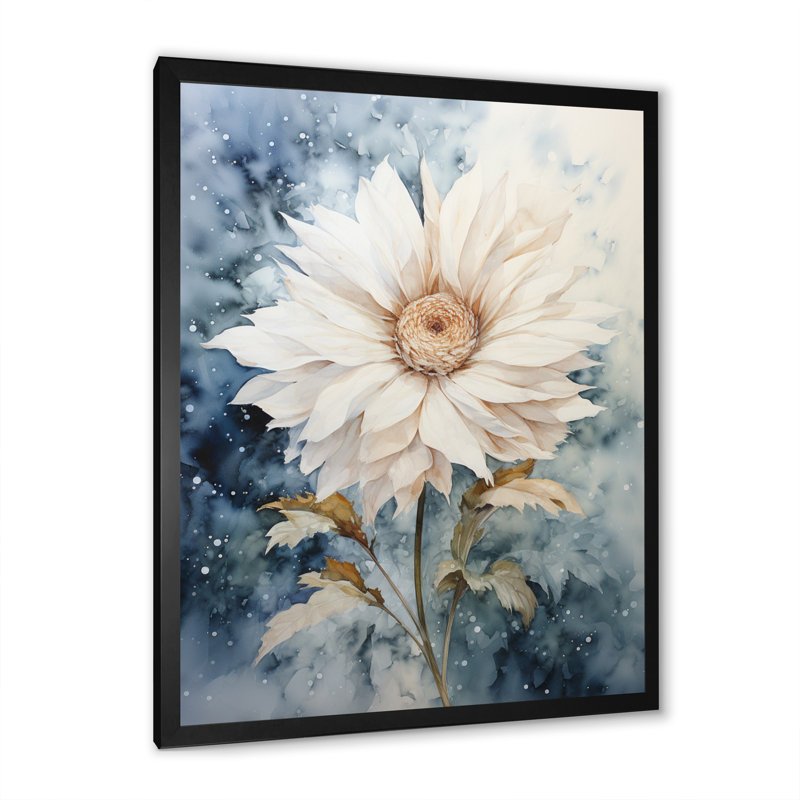 Pissenlit fantaisiste Eugenios Dandelion - impression, Cadre photo noir, H 40 po x l 30 po x P 1,5 po