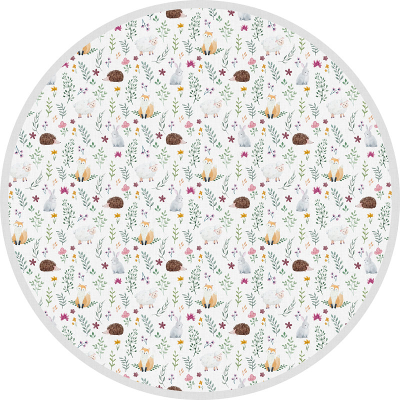 Roslind Vinyl Machine Printed Area Rug, Round 180cm