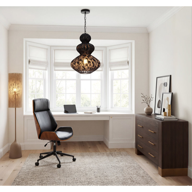 Lampe de plafond Kali noire