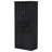 Bathroom Storage With 2 Laundry - Black Finish & Functional Design Cabinet Doors Large Capacity-1020617381