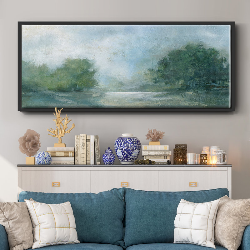 Summer Afternoon- Framed Canvas, 12" H x 30" W