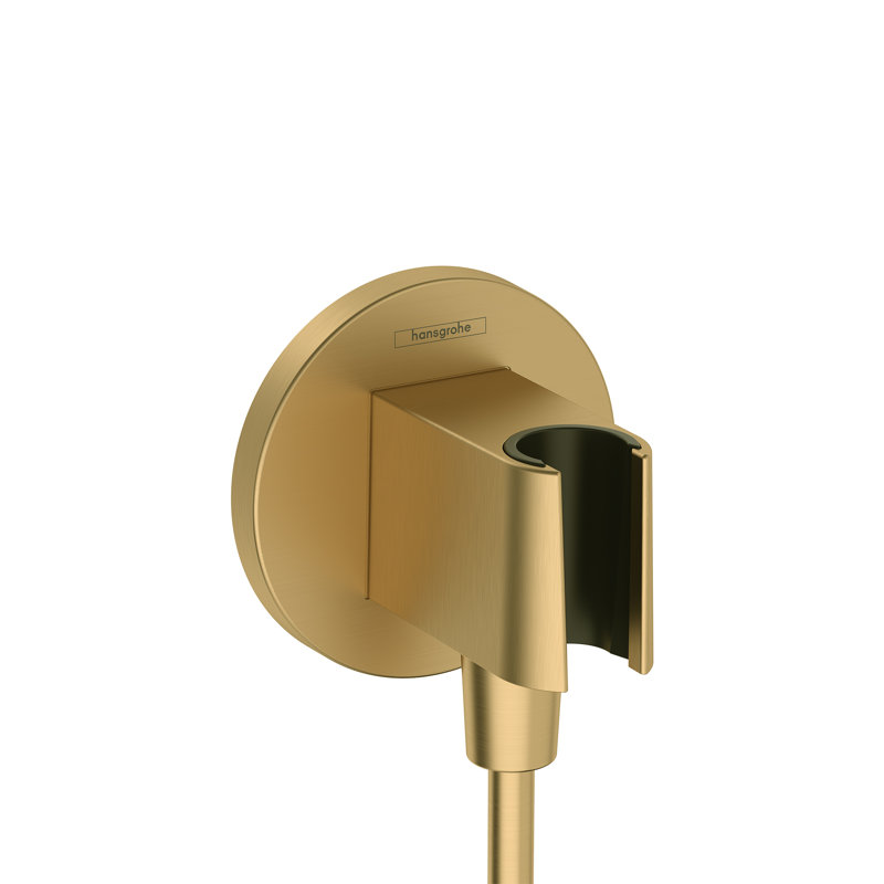 Prise murale avec douchette hansgrohe FixFit S, Brushed Gold Optic