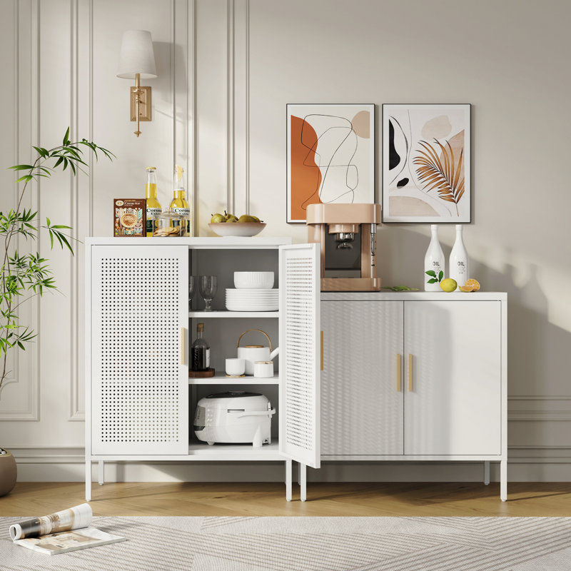 Armoire de rangement en métal avec 2 portes et 2 tablettes réglables, classeur en acier