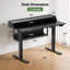 Bureau électrique debout, réglable en hauteur, avec espace de rangement, bureau de jeu debout avec bande lumineuse à DEL, adapté pour le bureau à domicile et les jeux, poste de travail assis / debout.-472598526-472598522
