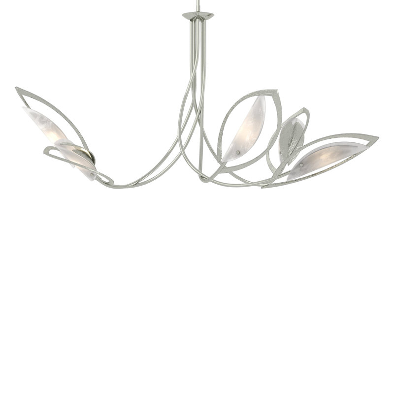 Aerial 5 - Light Unique / Statement Geometric Chandelier, White, 22.4" H x 47.5" W x 47.5" D