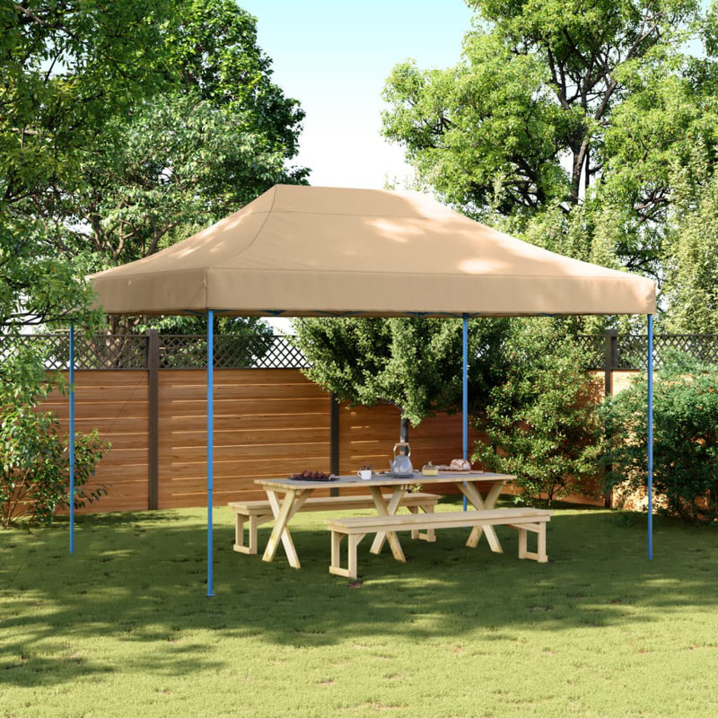 Holasice Steel Pop-Up Gazebo, 315cm H x 400cm W x 300cm D, Blue, Green