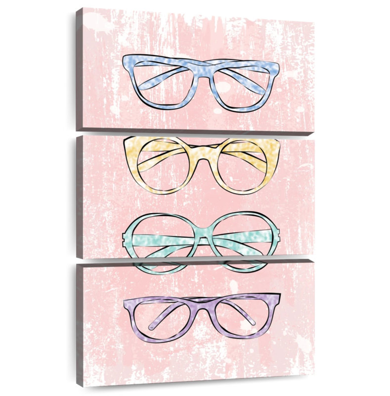 Pink Glasses, 74" H x 48" W