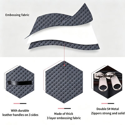 39.37" x 19.69" x 7.09" Under Bed Storage Box Set, 4-Pack Breathable Non-Woven Fabric Organizer with Double Zippers