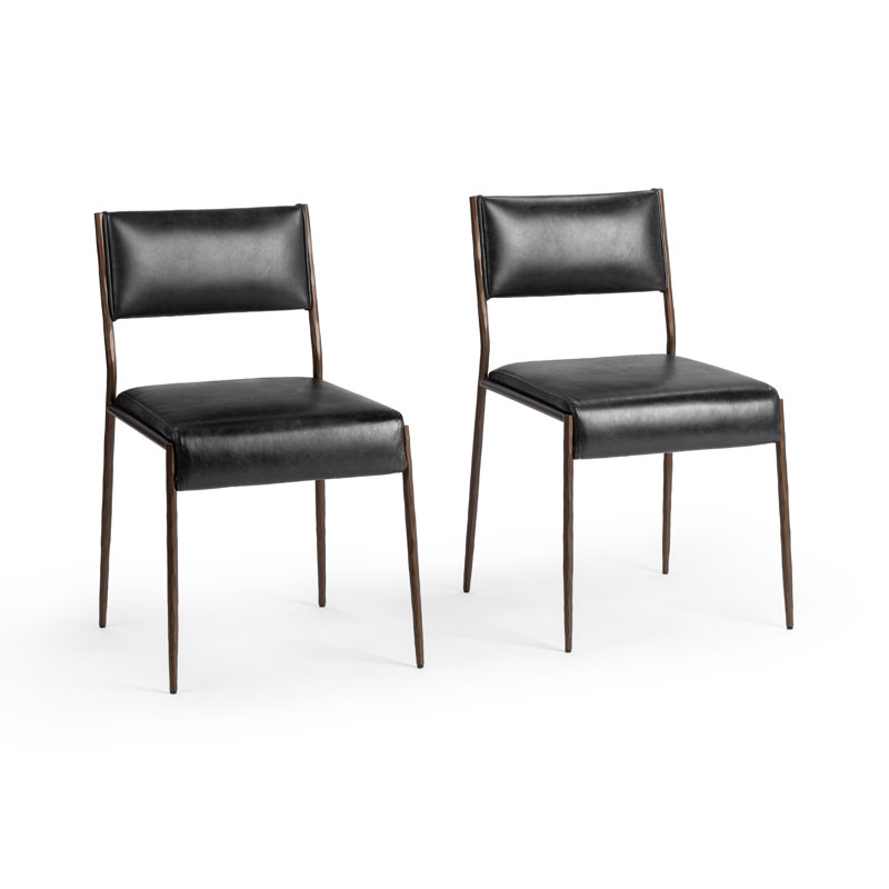 Kayne Upholstered Dining Chair, Jet Black