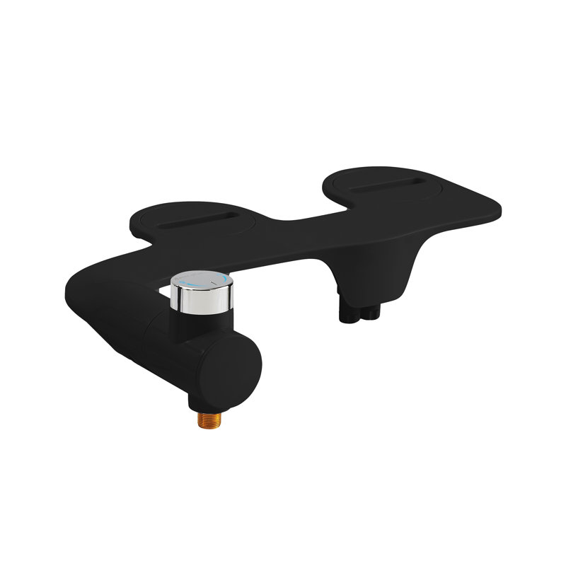 Aqua Non-Electric Bidet Toilet Attachment, Matte Black, Glossy