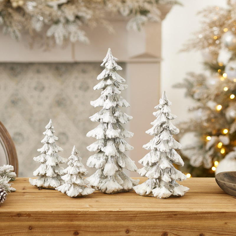 4 Piece Tabletop Tree Set, Silver