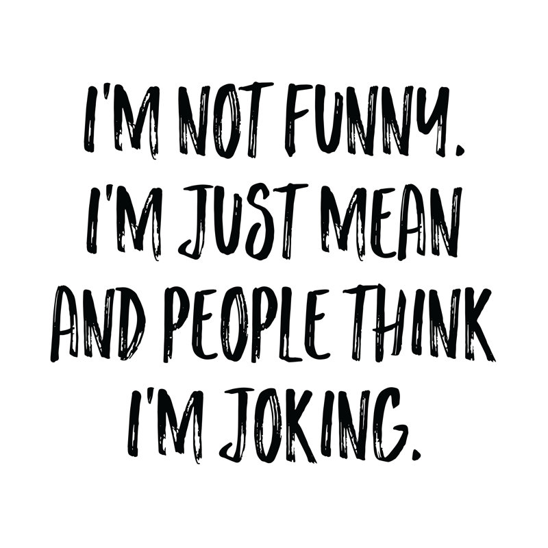 Not Funny - Wrapped Canvas Print, 30cm H x 30cm W x 3.8cm D