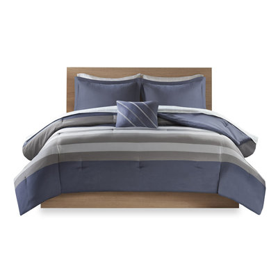 Ensemble d'édredon à rayures avec draps