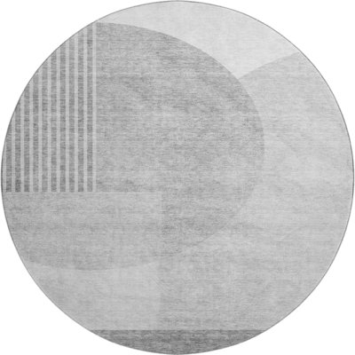 Premium Machine Washable Prisco Gray Rug