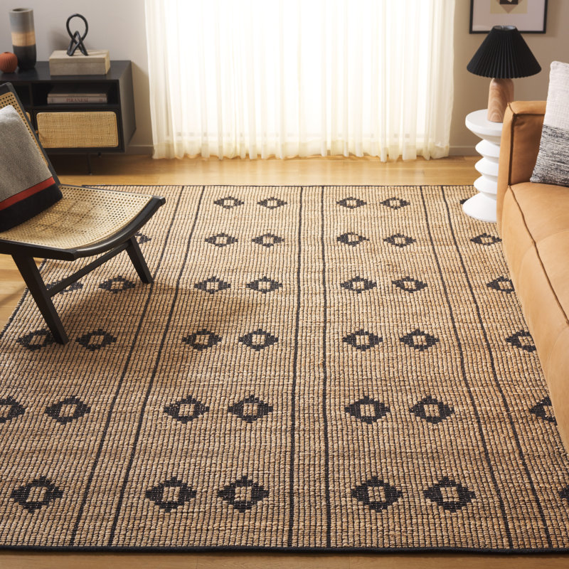Kornelis natural fiber flatwoven jute rug, Rectangle 8 pi x 10 pi