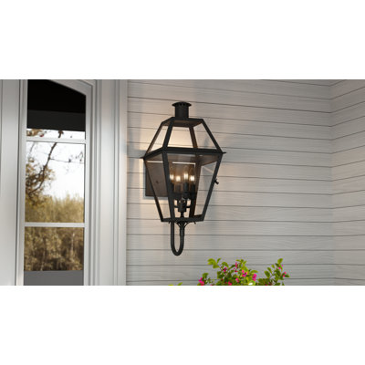 Mitcham Earth Black Outdoor Wall Lantern