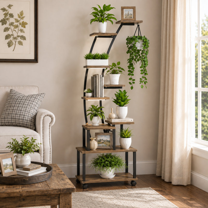 Support pour plante de ferme 63 "avec lumières de culture, tablette d'intérieur à 9 niveaux