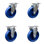 4 Piece Solid Polyurethane Caster Set