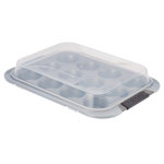 Anolon Advanced Bakeware Nonstick Muffin Pan with Lid, 12-Cup, Graphite