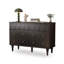 Armoire d'appoint en bois manufacturé noir massif-222850322