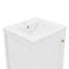Meuble-lavabo en bois massif de 20 po avec lavabo, armoire autoportante, porte à fermeture douce, support de rangement, tiroir