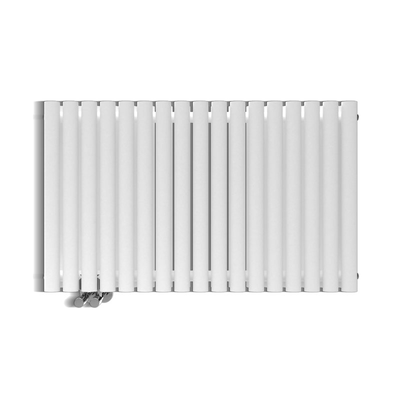 Regine Horizontal Oval Panel Radiators, 60cm H x 100.3cm W, White