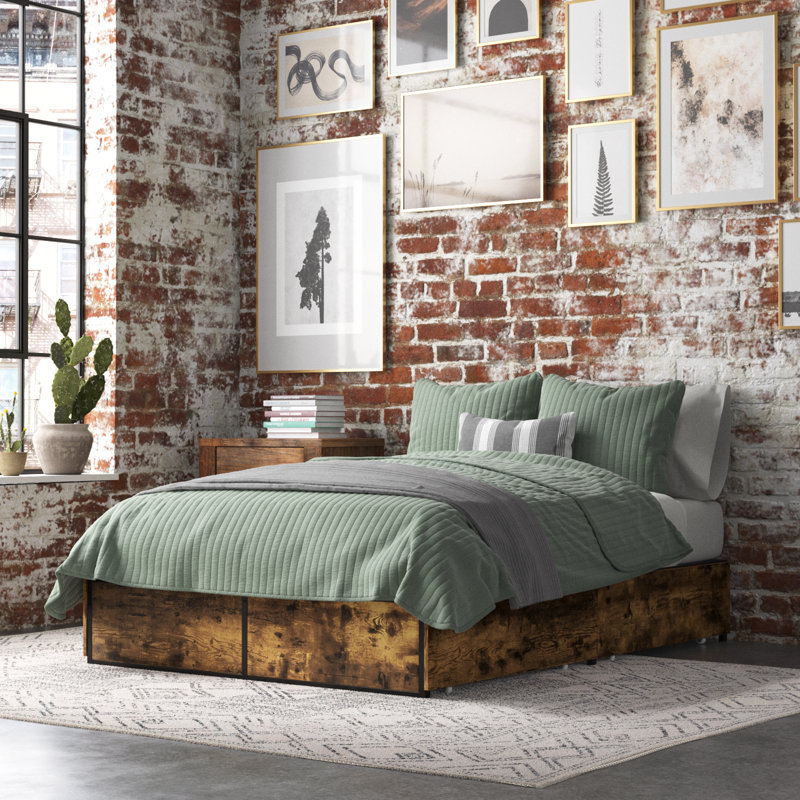 Julana Storage Platform Bed With 4 drawers No Headboard, Full