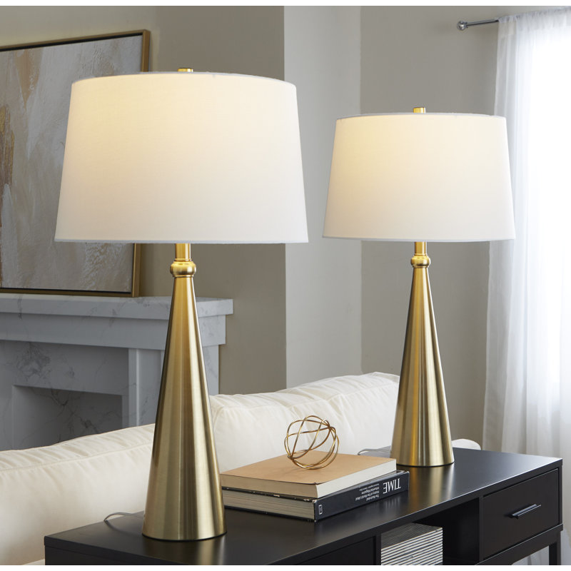 Cone 30" Metal Table Lamp - Set of 2