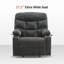Fauteuil inclinable électrique large avec repose-pieds allongé pour personnes de grande taille, tissu-108298863